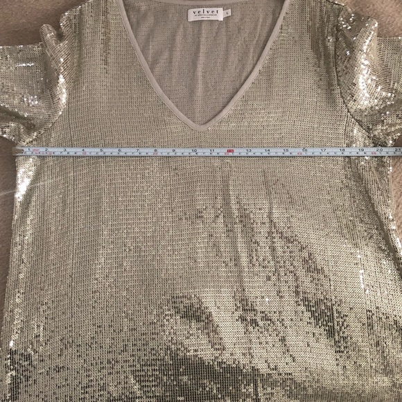 Silver Sequin Dress - Velvet by Graham & Spencer - Size L - Picture 4 of 9